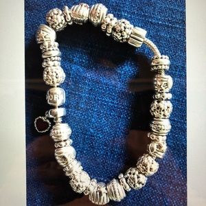 Auth Sea Shell Sterling Silver Pandora Bracelet